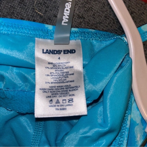 Lands end  Tummy Control Square Neck Swim Dress One Piece Swimsuit with Shorts 4 - Picture 4 of 4